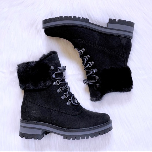 Timberland Women’s Courmayeur Valley 6 Inch Waterproof Faux-Fur Boots - Picture 6 of 9